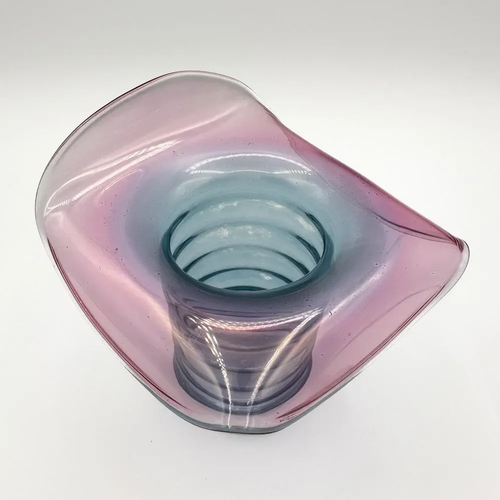 Dunbar Flint Glass Co. Aramis Whimsy Hat Vase Jack in the Pulpit Iridescent '30s